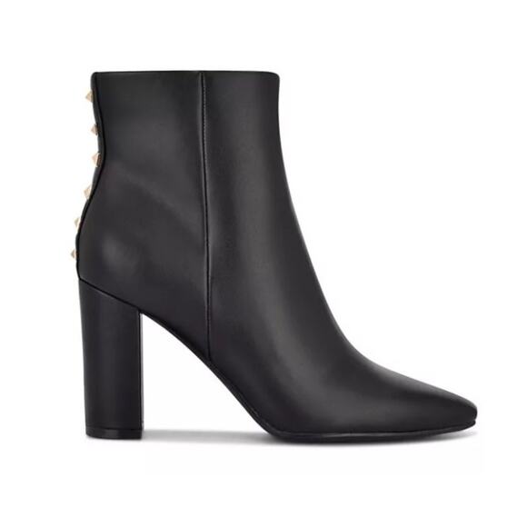 Nine West Yuhav Women's Black Studded Block Heel Boots 9.5 - Picture 3 of 5